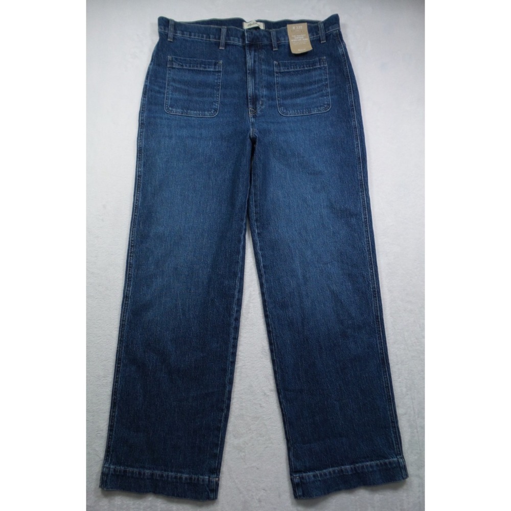 Madewell Jeans Womens Size 33 Tall Blue Denim The Perfect Vintage Wide Leg NWT